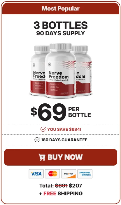 nerve freedom 3 bottles price